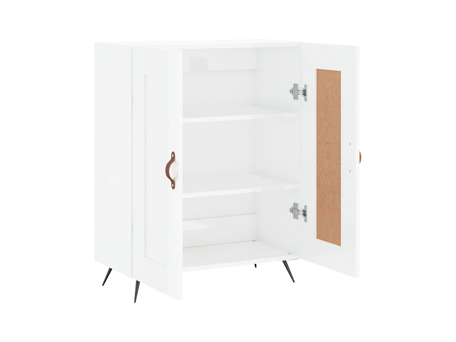 Credenza buffet cassettiera mobile contenitore organizer cucina soggiorno lucido 69,5 x 34 x 90 cm derivati ​​del legno bianco 02_0030710