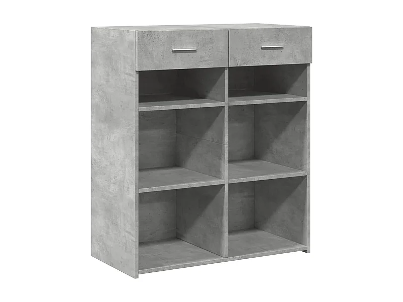 Credenza buffet cassettiera mobile contenitore organizer cucina soggiorno soggiorno 80 x 42,5 x 93 cm derivati ​​del legno grigio 02_0032108