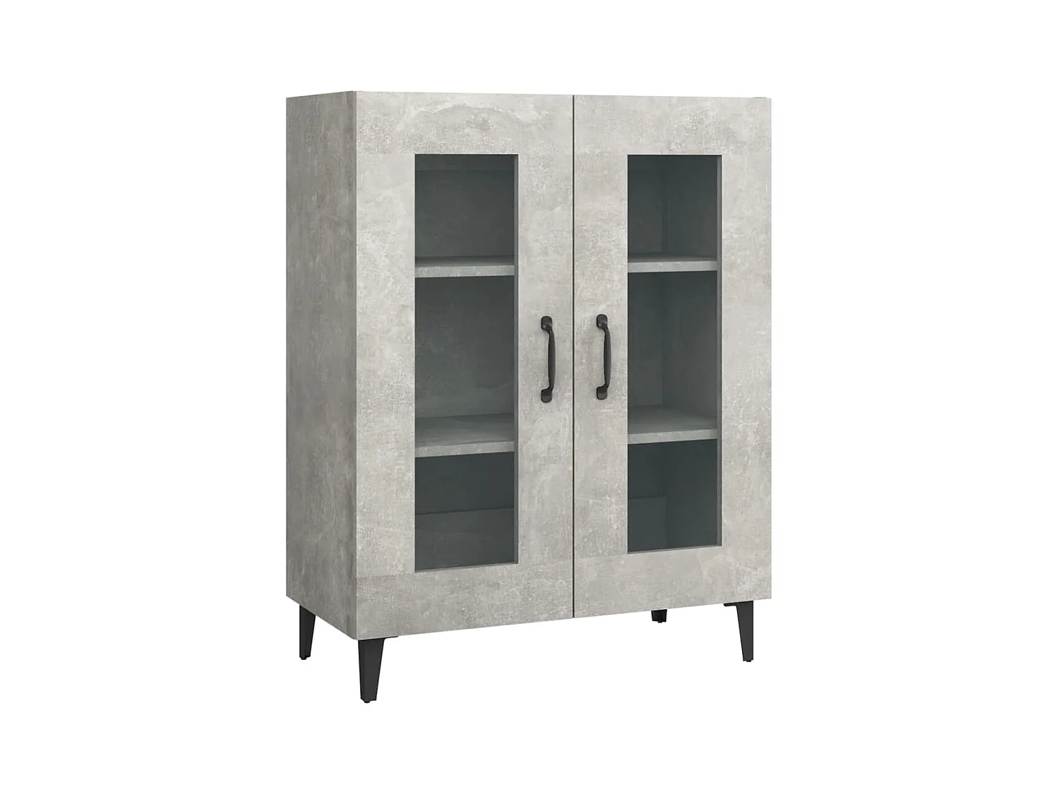 Credenza buffet cassettiera mobile contenitore organizer cucina soggiorno soggiorno 69,5 x 34 x 90 cm derivati ​​del legno grigio 02_0032057