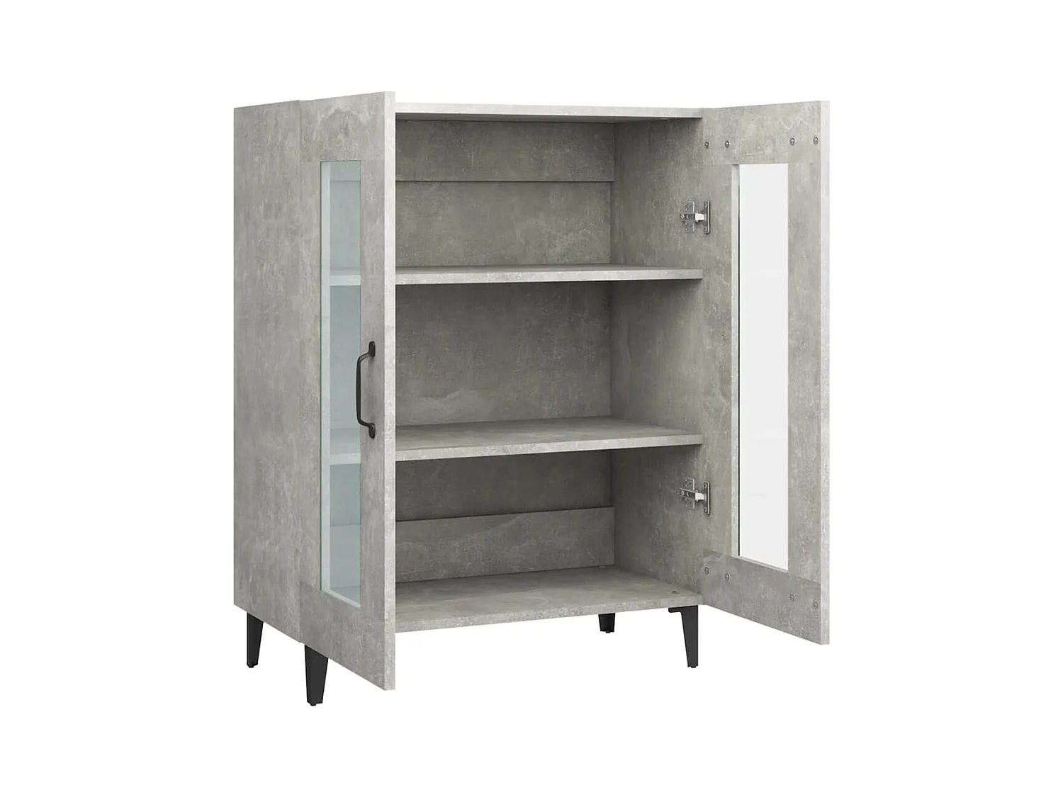 Credenza buffet cassettiera mobile contenitore organizer cucina soggiorno soggiorno 69,5 x 34 x 90 cm derivati ​​del legno grigio 02_0032057