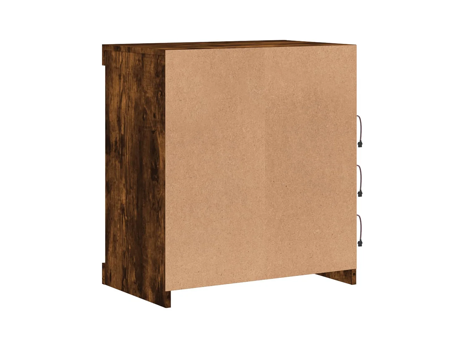 Aparador cômoda armário armário organizador cozinha sala sala com luzes LED 60,5 x 37 x 67 cm marrom 02_0029889