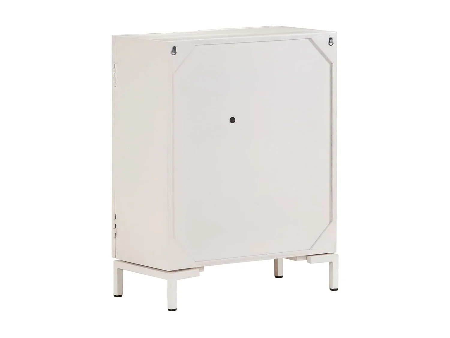 Aparador buffet cómoda armario mueble organizador cocina salón salón 60 x 30 x 76 cm madera maciza de mango blanco 02_0029604