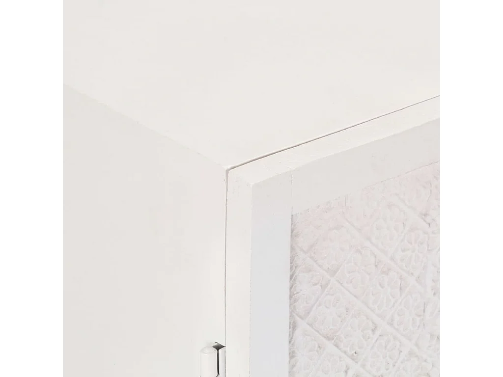 Aparador buffet cómoda armario mueble organizador cocina salón salón 60 x 30 x 76 cm madera maciza de mango blanco 02_0029604