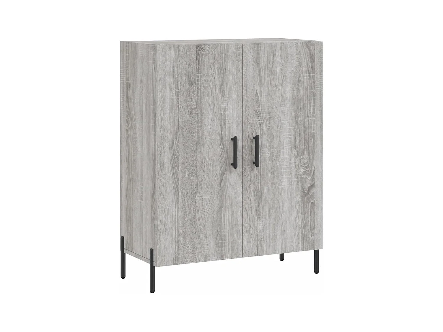 Aparador buffet cómoda armario mueble organizador cocina salón salón alto Sonoma 69,5 x 34 x 180 cm madera contrachapada gris 02_0035427