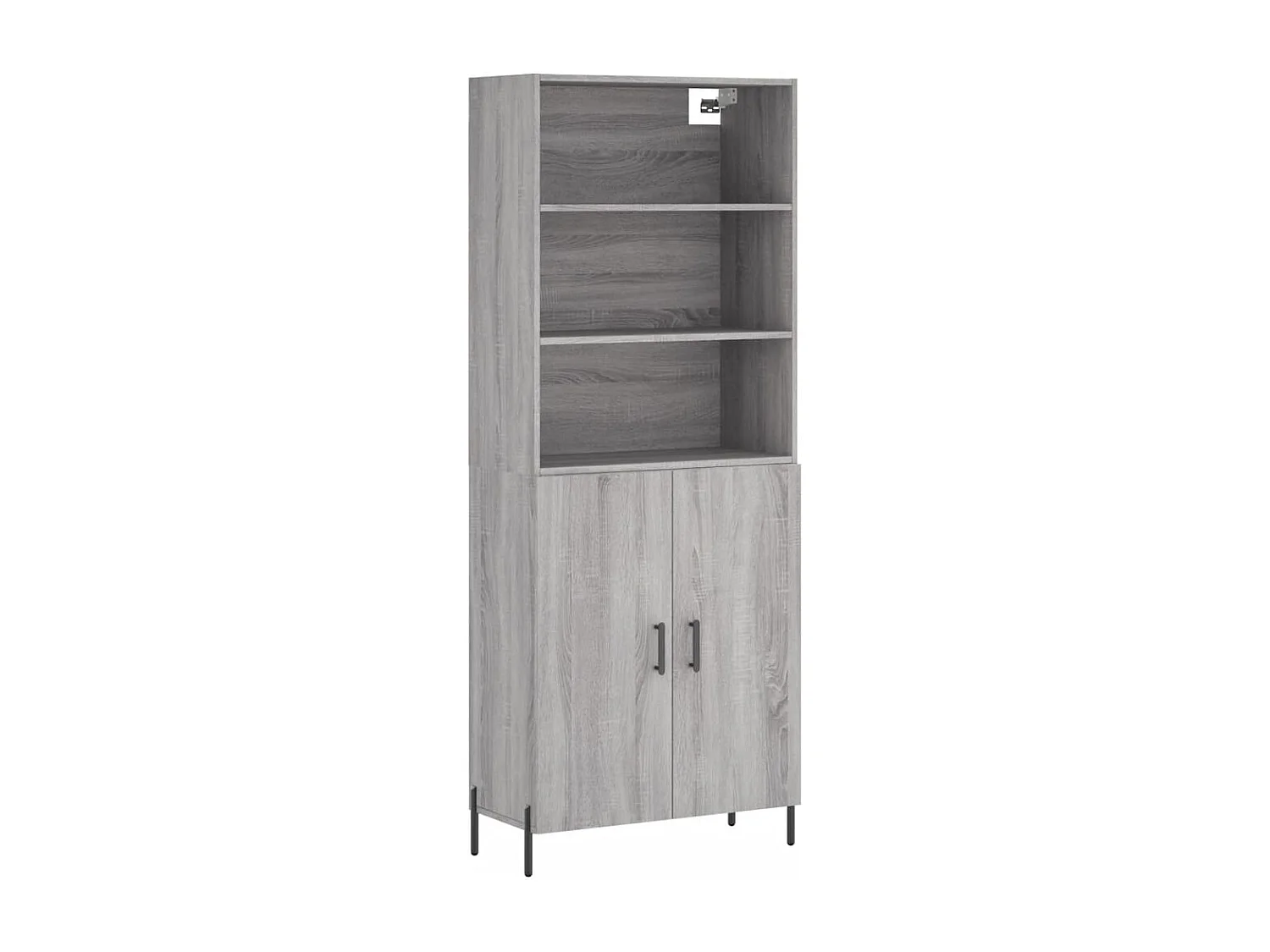 Buffet aparador cômoda armário organizador unidade cozinha sala sala alta Sonoma 69,5 x 34 x 180 cm madeira trabalhada cinza 02_0035427