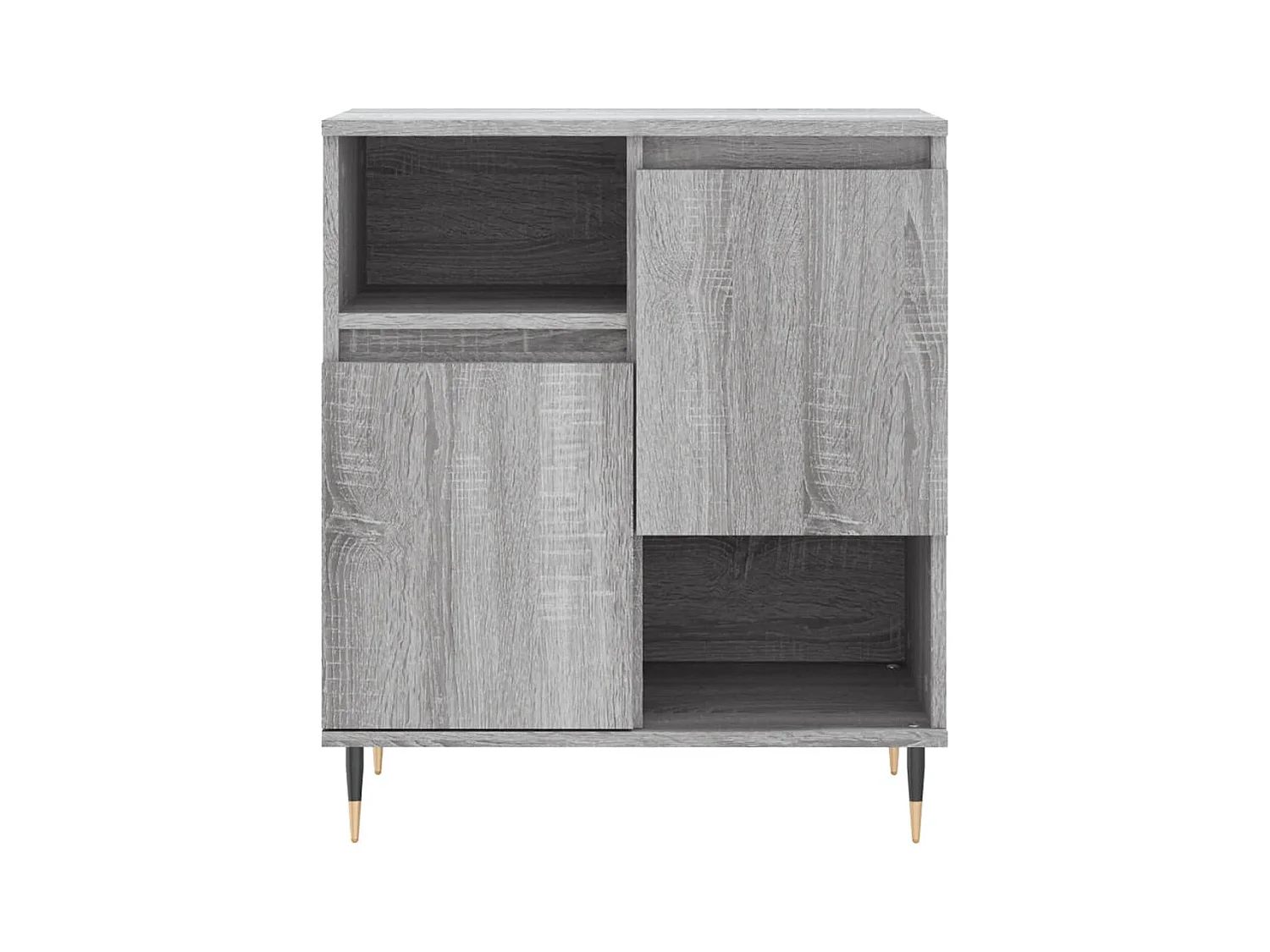 Credenza buffet cassettiera mobile contenitore organizer cucina soggiorno soggiorni 3 pz sonoma MDF grigio 02_0037190