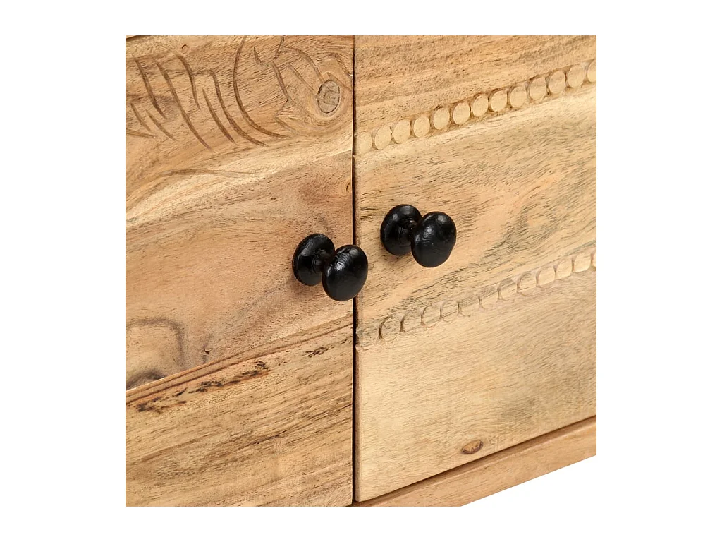 Aparador buffet cômoda armário organizador cozinha sala sala 115 x 35 x 75 cm madeira de acácia maciça marrom 02_0029527