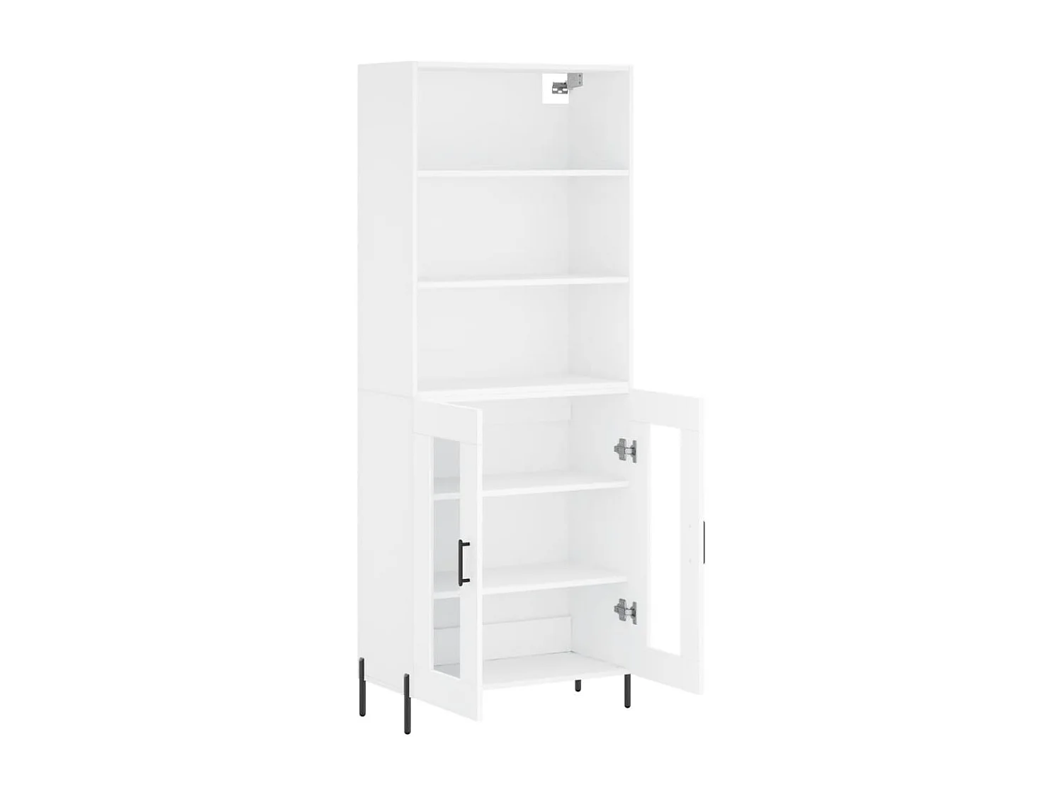 Credenza buffet cassettiera mobile contenitore organizer cucina soggiorno soggiorno alto 69,5 x 34 x 180 cm derivati ​​del legno bianco 02_0032737
