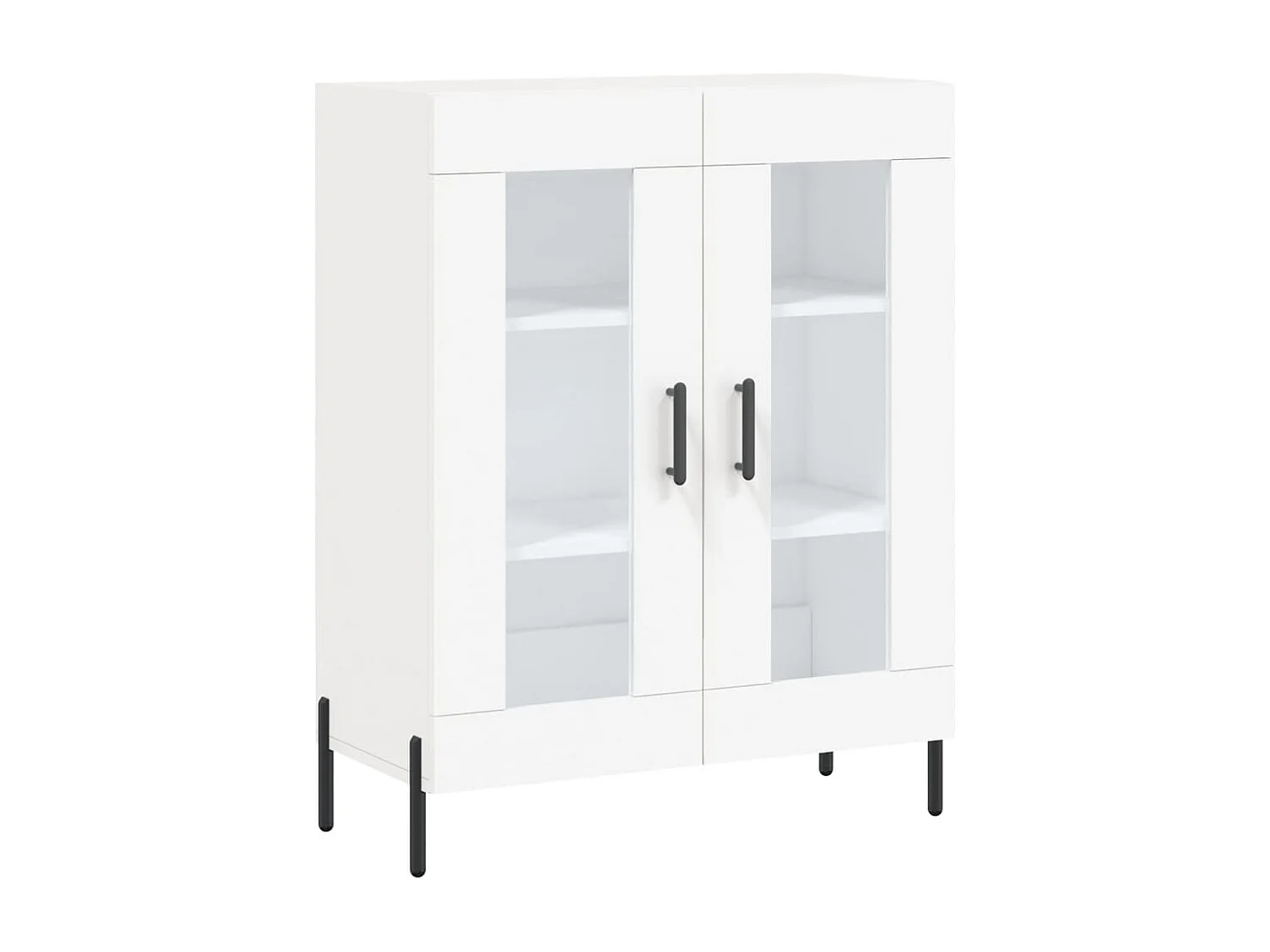 Credenza buffet cassettiera mobile contenitore organizer cucina soggiorno soggiorno alto 69,5 x 34 x 180 cm derivati ​​del legno bianco 02_0032737