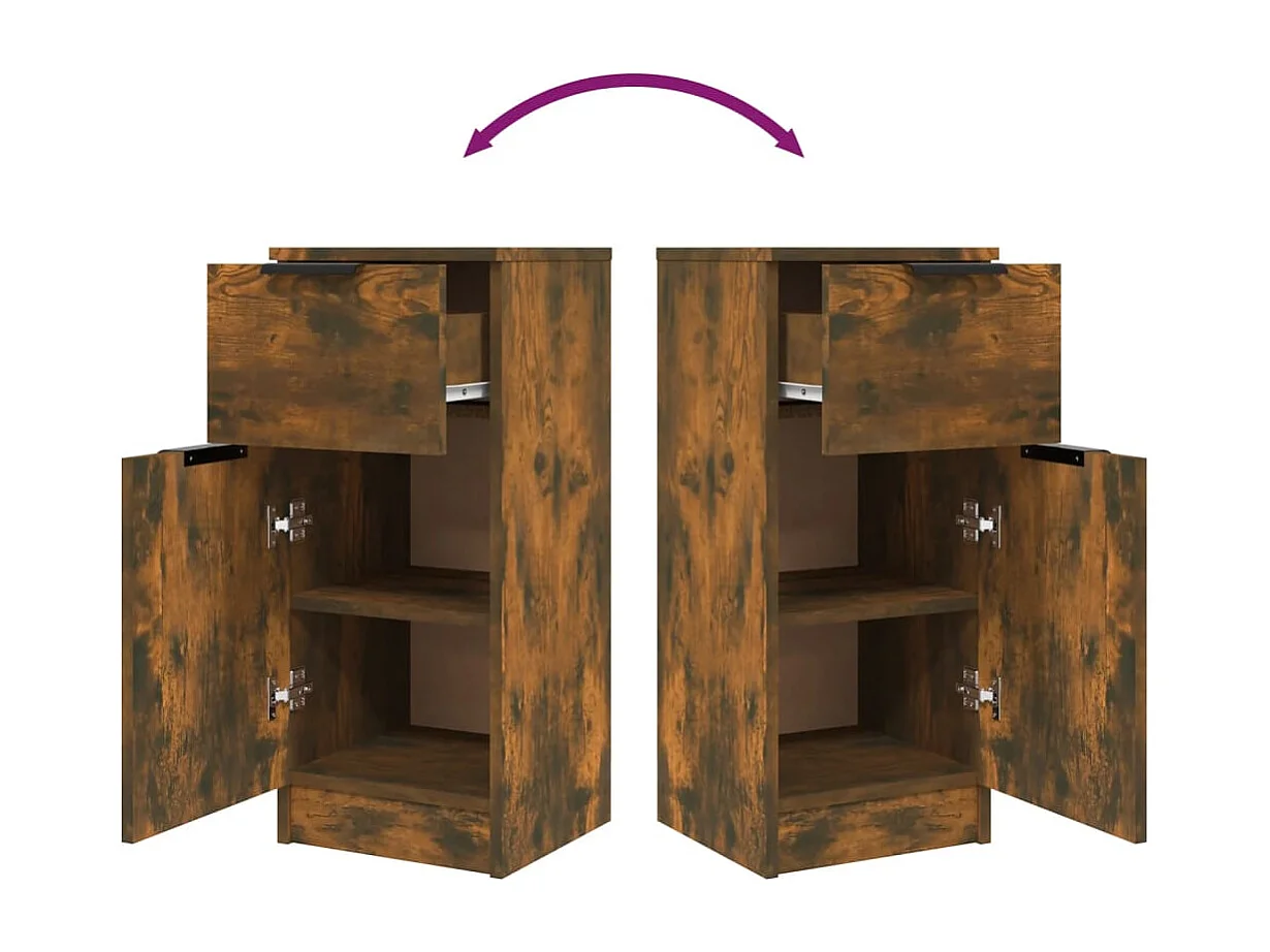 Buffet aparador cômoda armário unidade de armazenamento organizador cozinha sala sala 30 x 30 x 70 cm madeira trabalhada marrom 02_0030869