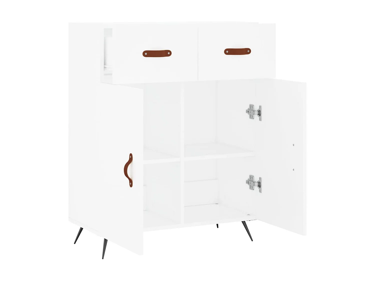 Credenza buffet cassettiera mobile contenitore organizer cucina soggiorno soggiorno 69,5 x 34 x 90 cm derivati ​​del legno bianco 02_0030429