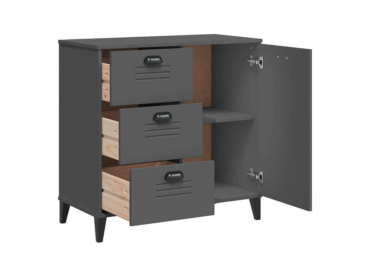 Aparador buffet cómoda armario mueble organizador cocina salón salón 80 x 40 x 80 cm madera contrachapada antracita 02_0036626