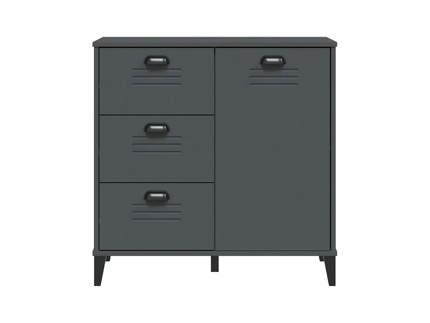 Aparador buffet cómoda armario mueble organizador cocina salón salón 80 x 40 x 80 cm madera contrachapada antracita 02_0036626