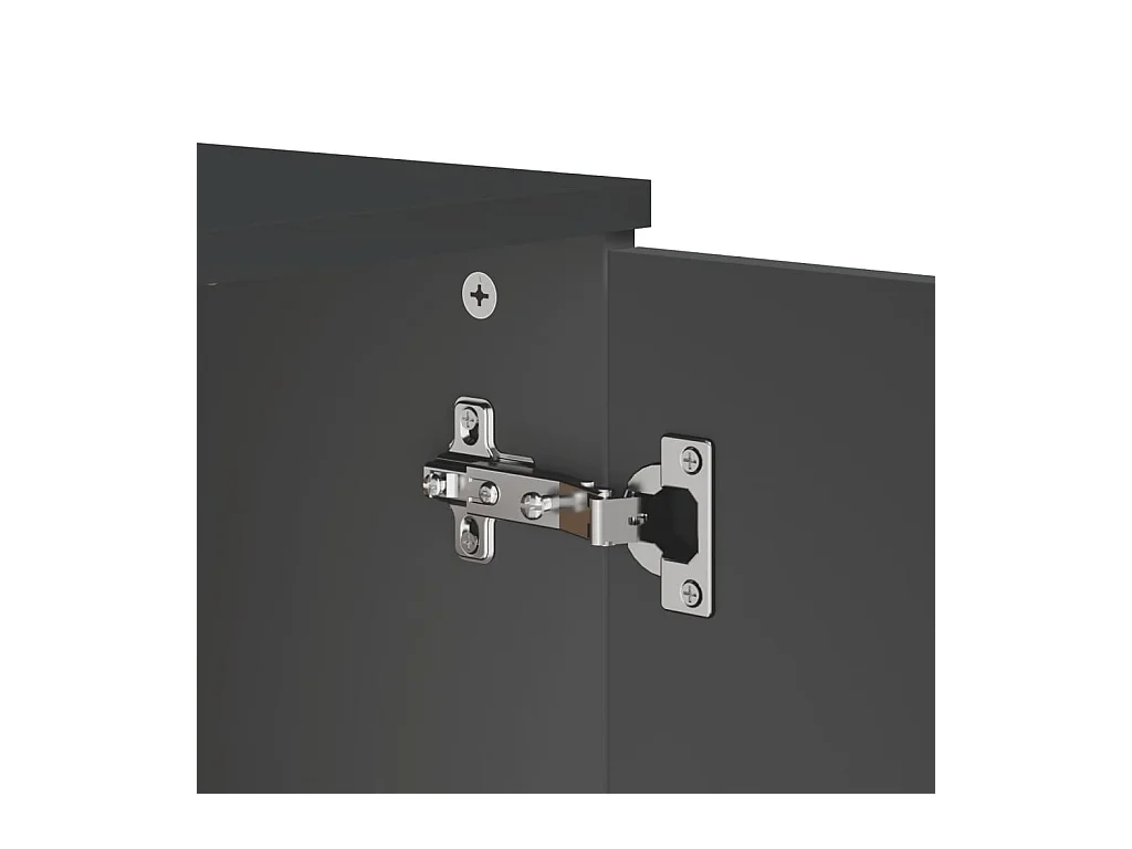 Aparador buffet cómoda armario mueble organizador cocina salón salón 80 x 40 x 80 cm madera contrachapada antracita 02_0036626