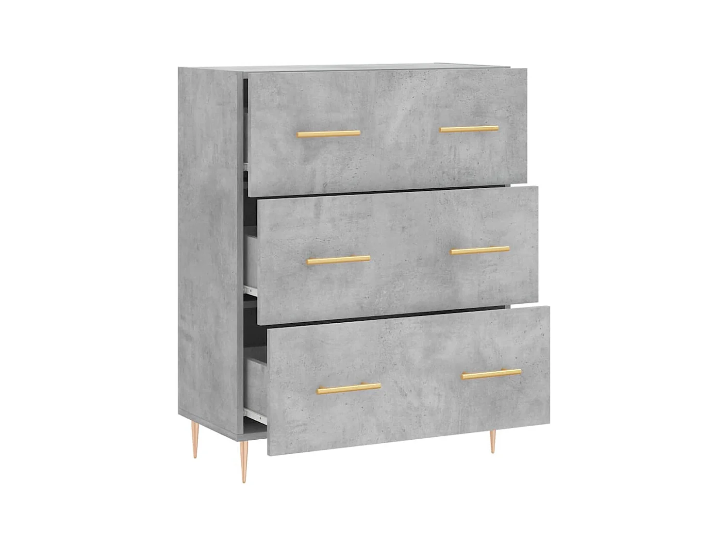 Aparador buffet cómoda mueble mueble de almacenaje organizador cocina salón salón 69,5 x 34 x 90 cm madera contrachapada gris 02_0032072