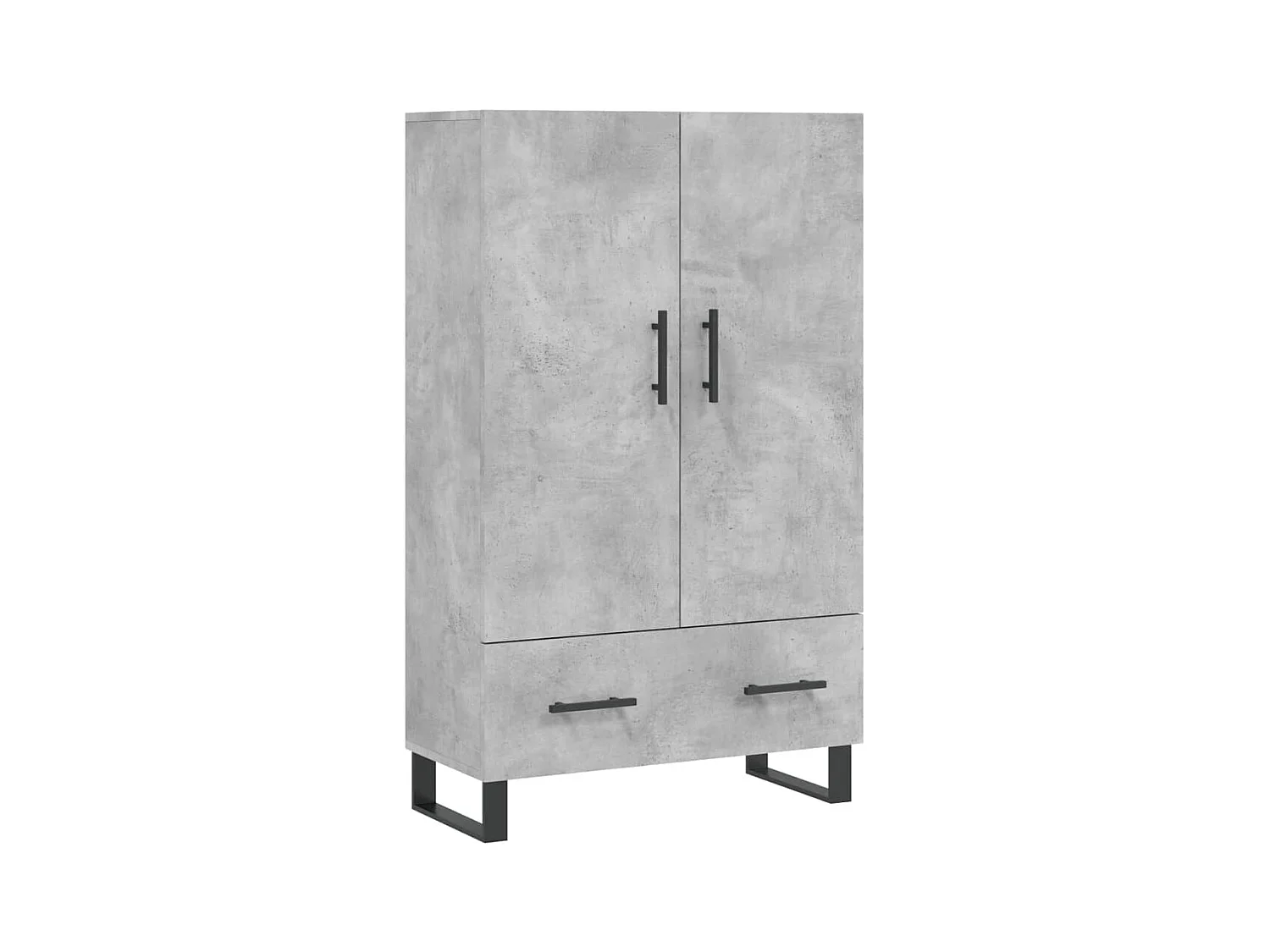 Aparador buffet cómoda mueble mueble de almacenaje organizador cocina salón salón alto 69,5 x 31 x 115 cm madera contrachapada gris 02_0034460
