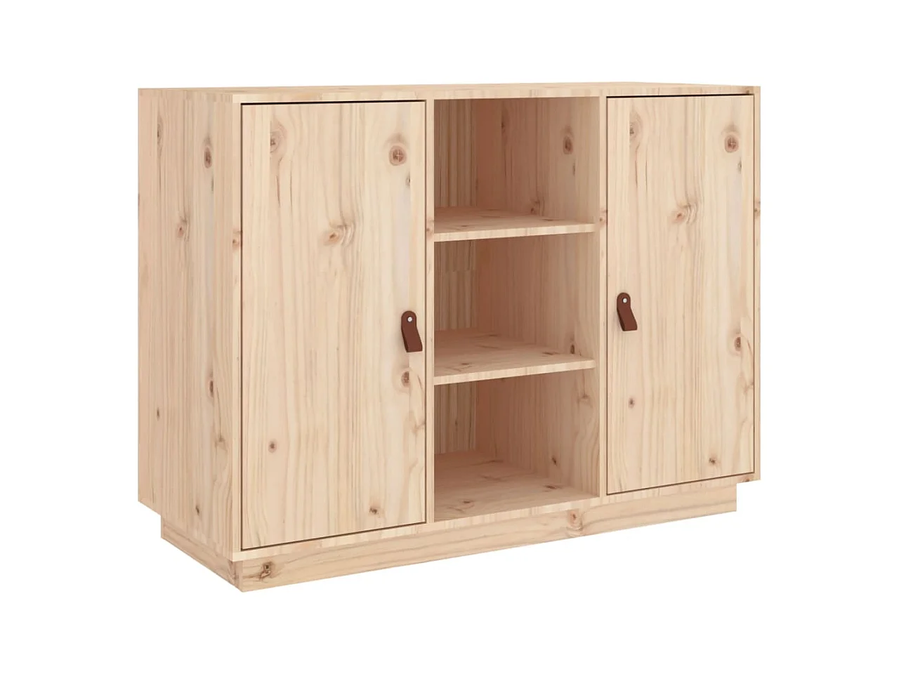 Credenza buffet cassettiera mobile contenitore organizer cucina soggiorno soggiorno 100 x 40 x 75 cm legno di pino massiccio marrone 02_0029498