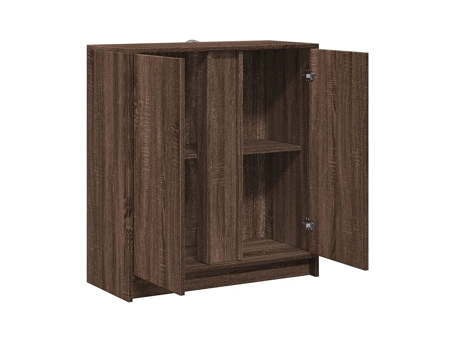 Aparador cómoda cómoda armario mueble organizador cocina salón salón con LED 77 x 34 x 85 cm madera contrachapada marrón 02_0029792