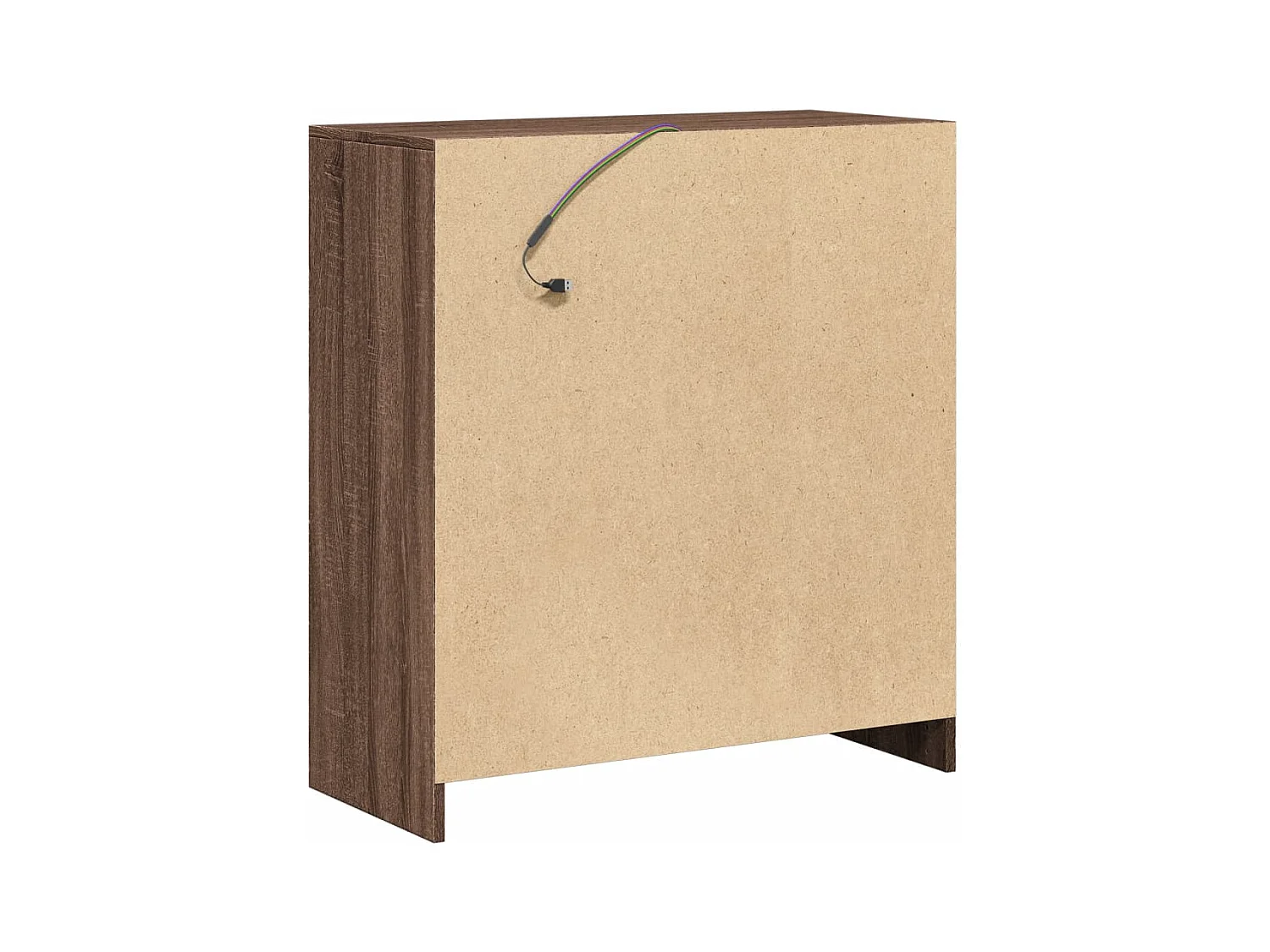 Aparador cómoda cómoda armario mueble organizador cocina salón salón con LED 77 x 34 x 85 cm madera contrachapada marrón 02_0029792