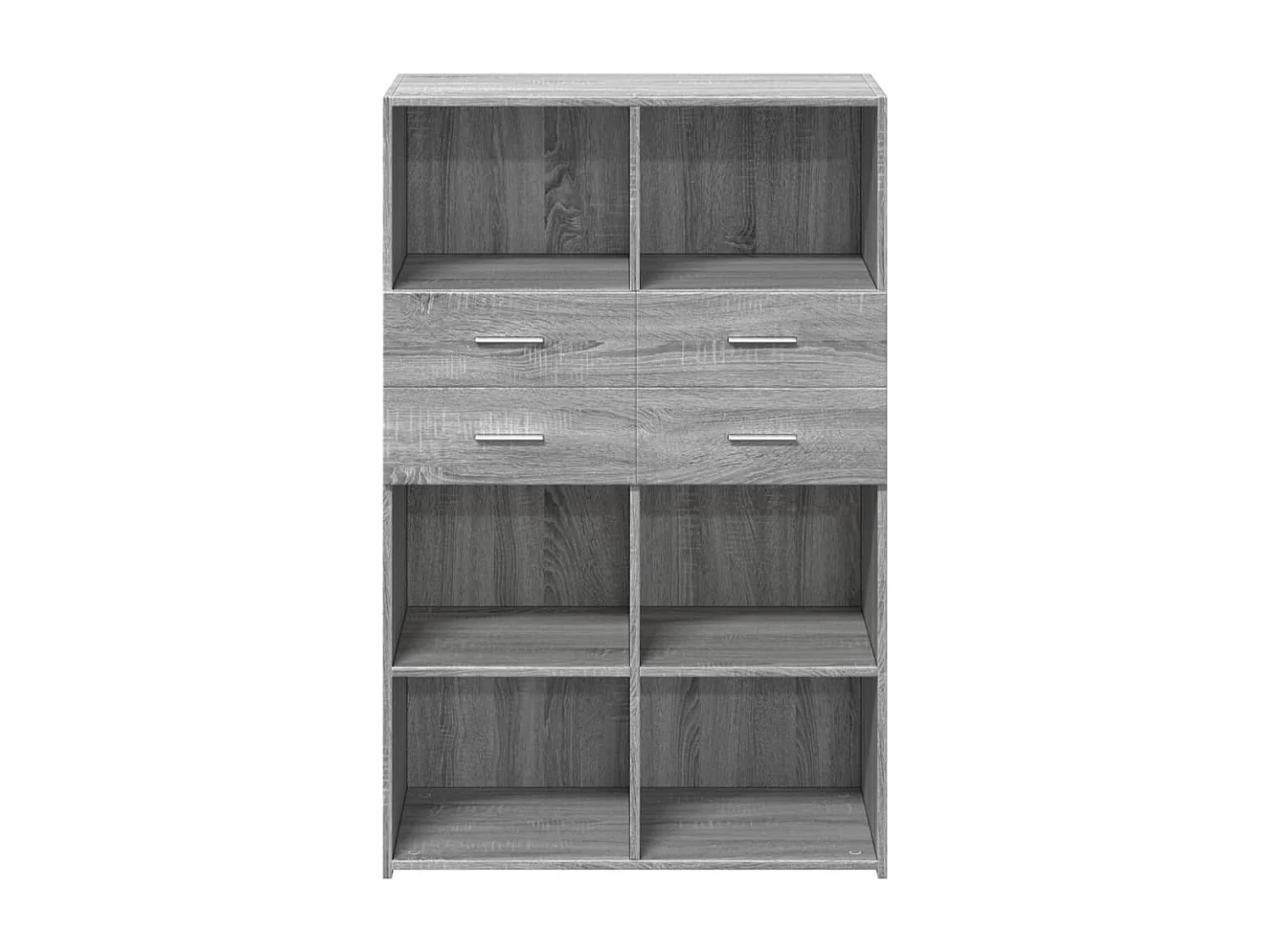 Credenza buffet cassettiera mobile contenitore organizer cucina soggiorno soggiorno alto Sonoma 80 x 42,5 x 124 cm derivati ​​del legno grigio 02_0035633