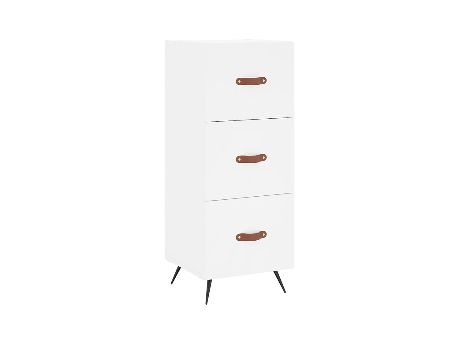 Credenza buffet cassettiera mobile contenitore organizer cucina soggiorno soggiorno 34,5 x 34 x 90 cm derivati ​​del legno bianco 02_0030266