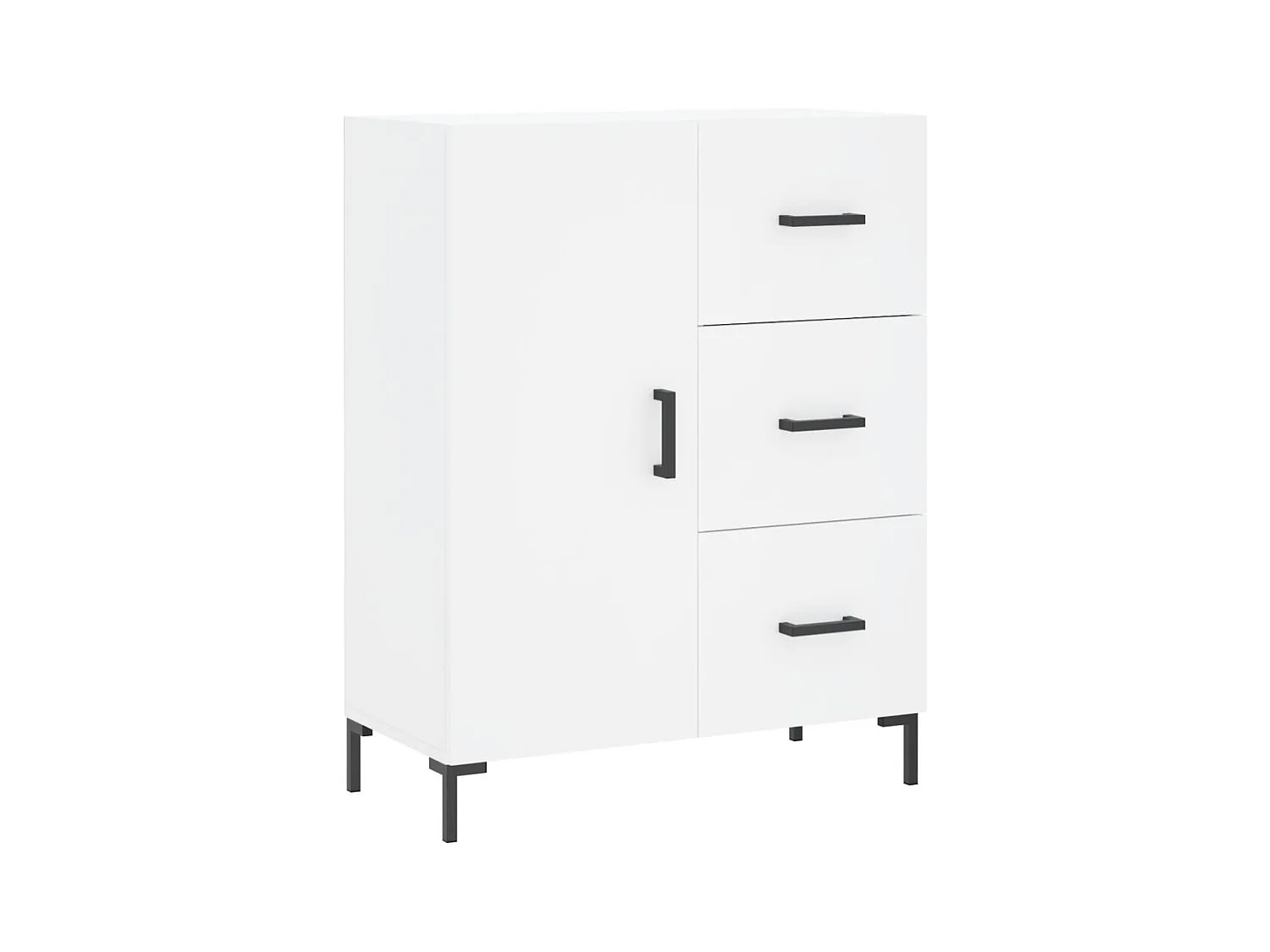 Credenza cassettiera cassettiera mobile contenitore organizer cucina soggiorno soggiorno alto 69,5 x 34 x 180 cm derivati ​​del legno bianco 02_0032752