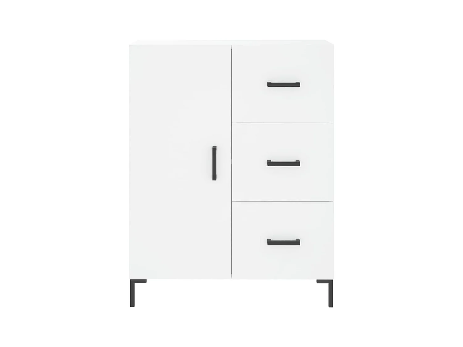 Credenza cassettiera cassettiera mobile contenitore organizer cucina soggiorno soggiorno alto 69,5 x 34 x 180 cm derivati ​​del legno bianco 02_0032752