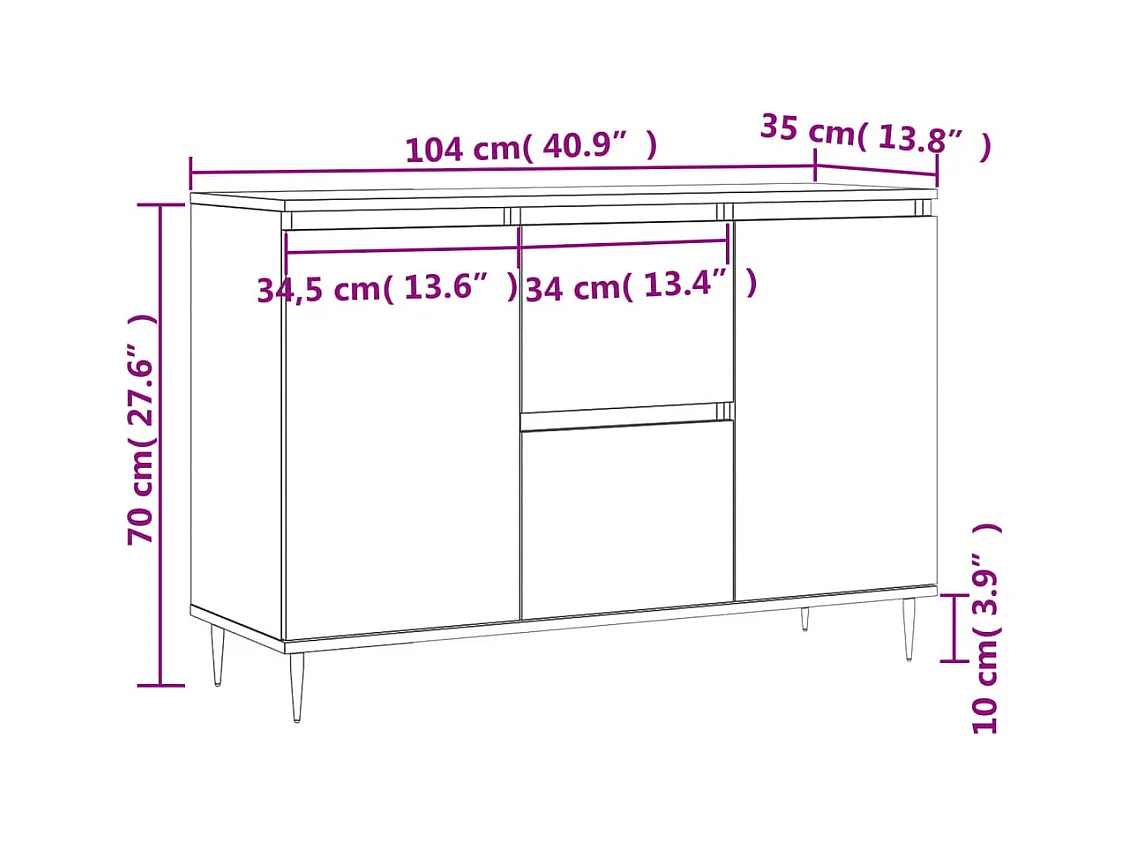 bahut commode armoire bois marron 104 x 35 x 70 cm 02_0035830