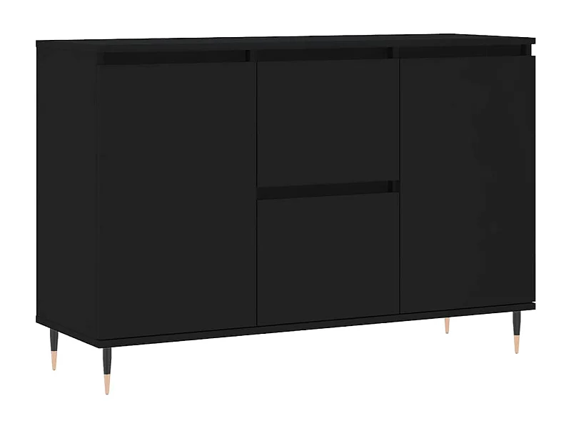 Credenza buffet cassettiera mobile contenitore organizer cucina soggiorno soggiorno 104 x 35 x 70 cm pannelli compositi nero 02_0035830