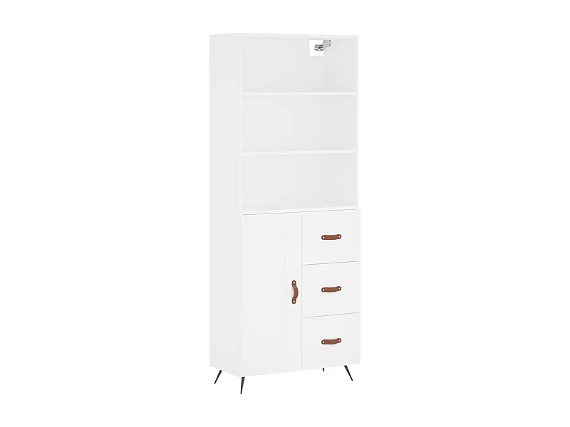bahut commode armoire bois blanche 69.5 x 34 x 180 cm 02_0032542