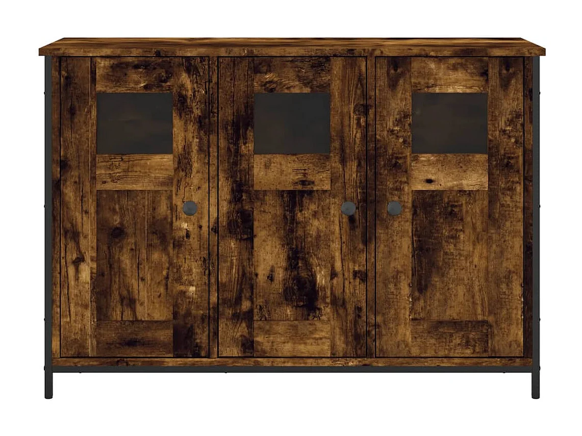 Buffet aparador cômoda armário unidade de armazenamento organizador cozinha sala de estar 100 x 35 x 70 cm madeira trabalhada marrom 02_0030830