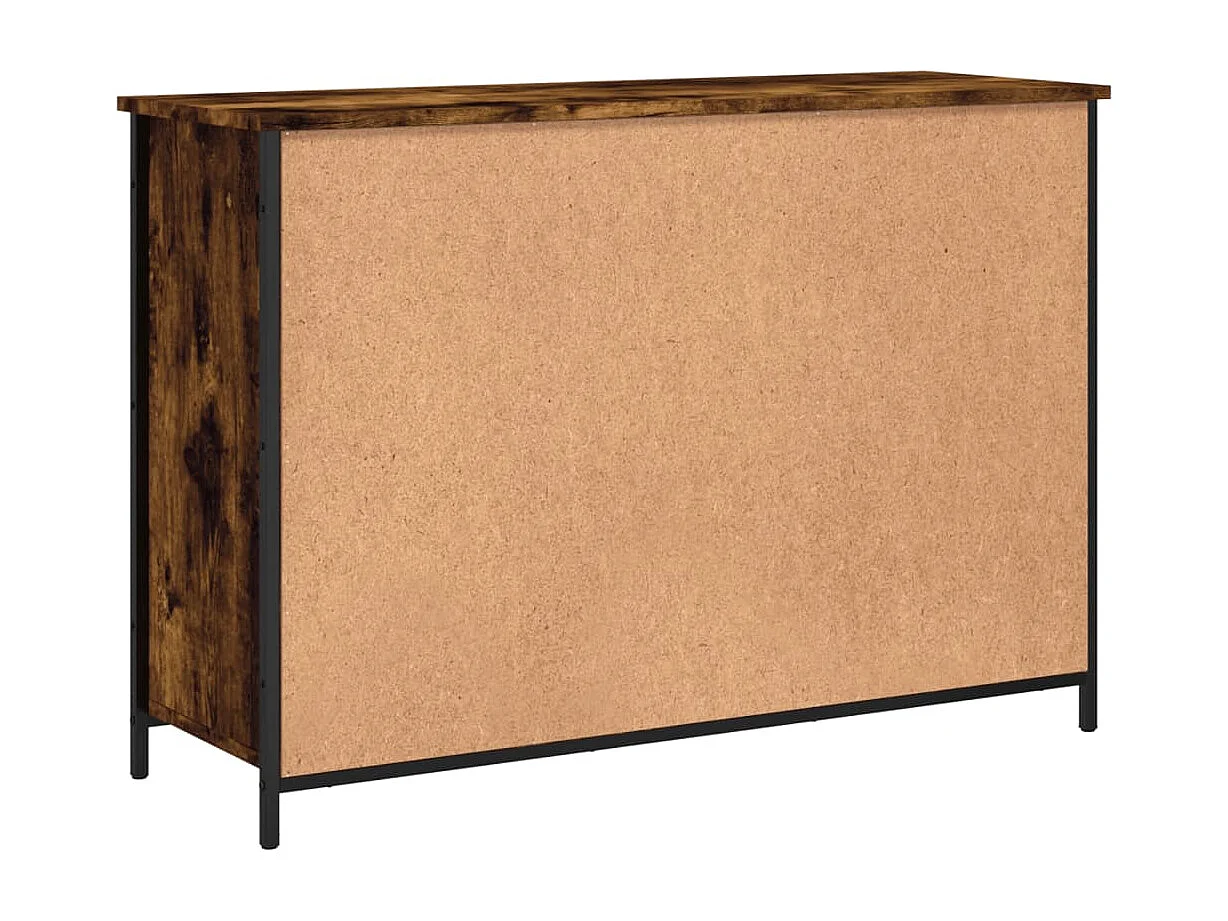 Buffet aparador cômoda armário unidade de armazenamento organizador cozinha sala de estar 100 x 35 x 70 cm madeira trabalhada marrom 02_0030830