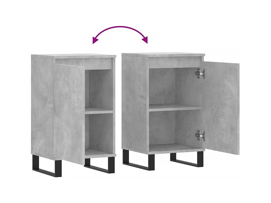 Credenza buffet cassettiera mobile contenitore organizer cucina soggiorno soggiorni set da 2 40 x 35 x 70 cm multistrato nero 02_0036850