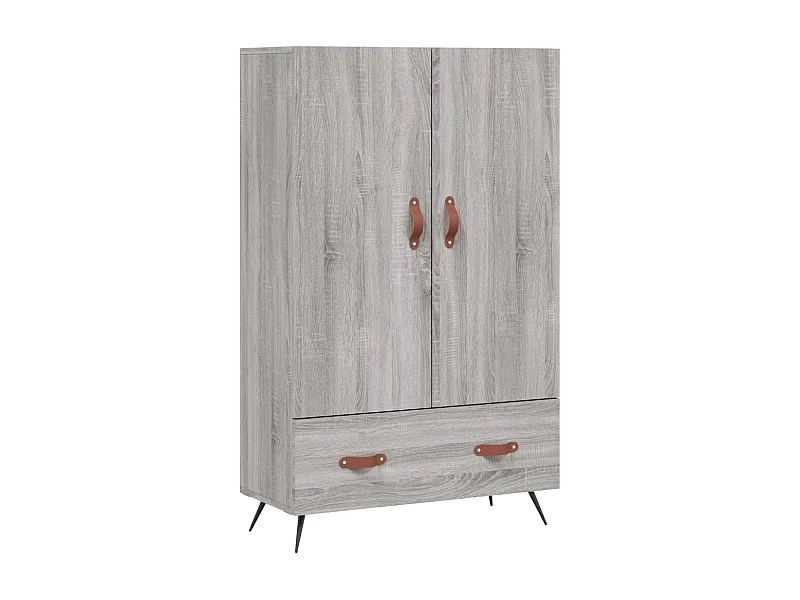 Credenza credenza cassettiera mobile contenitore organizer cucina soggiorno soggiorno alto Sonoma 69,5 x 31 x 115 cm pannelli compositi grigio 02_0035400