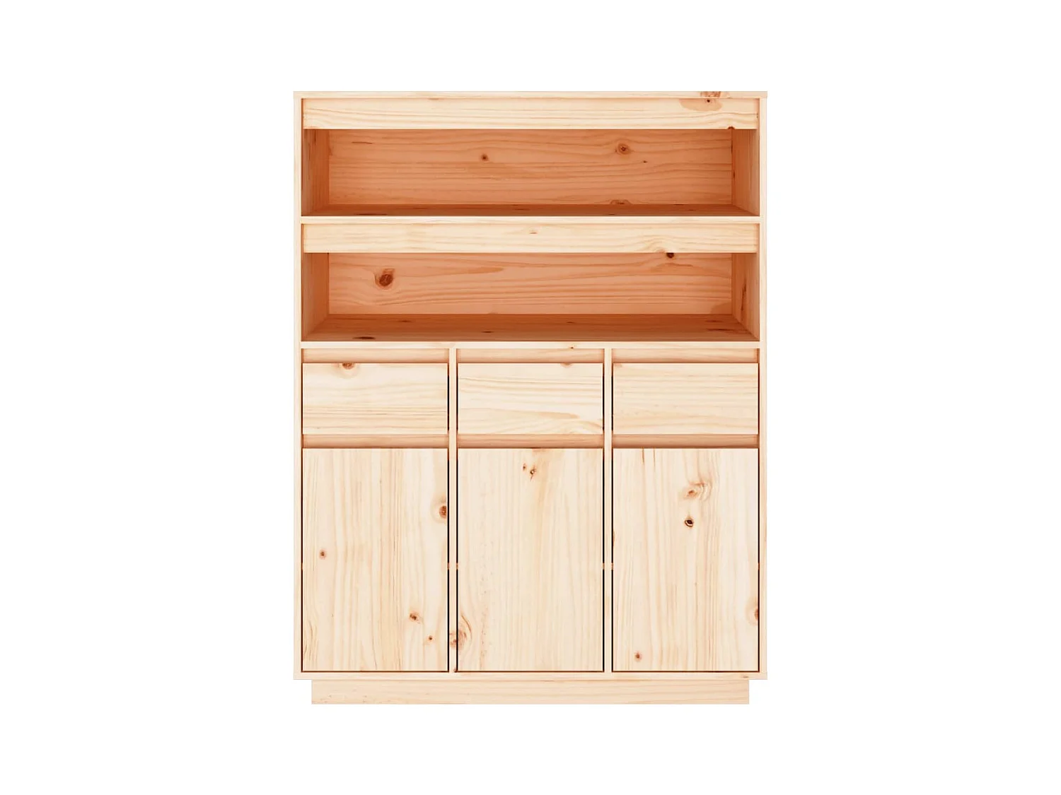 Credenza buffet cassettiera mobile contenitore organizer cucina soggiorno soggiorno alto 89 x 40 x 116,5 cm legno massello di pino marrone 02_0032197