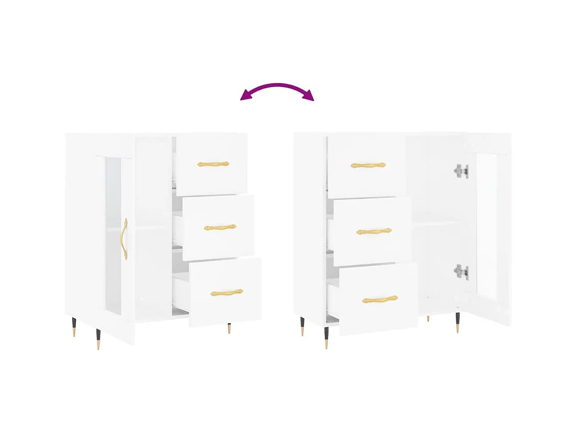 bahut commode armoire bois blanche 69.5 x 34 x 90 cm 02_0030476