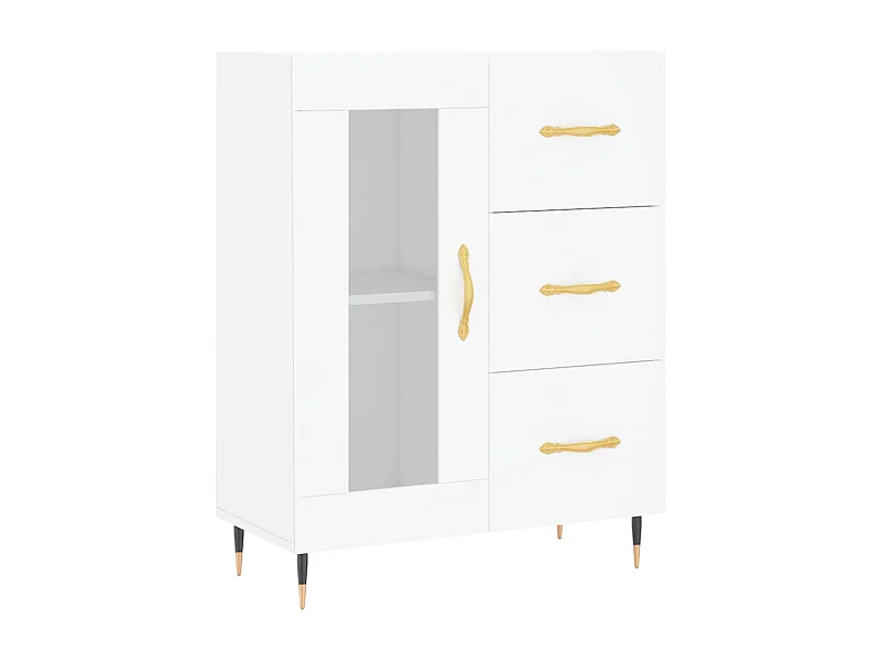 Aparador cómoda cómoda mueble mueble de almacenaje organizador cocina salón salón 69,5 x 34 x 90 cm madera contrachapada blanco 02_0030476