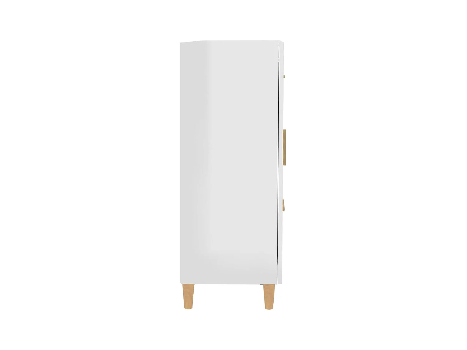 Aparador buffet cómoda mueble almacenaje organizador cocina salón brillante 69,5 x 34 x 90 cm madera contrachapada blanco 02_0030744