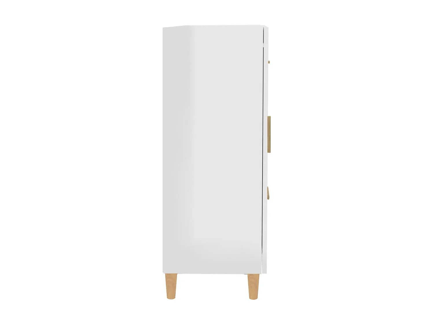 Aparador buffet cómoda mueble almacenaje organizador cocina salón brillante 69,5 x 34 x 90 cm madera contrachapada blanco 02_0030744