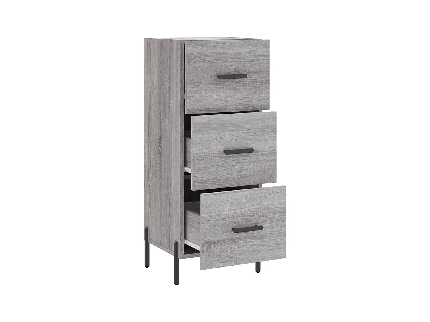 Aparador cómoda cómoda armario mueble organizador cocina salón salón Sonoma 34,5 x 34 x 90 cm madera contrachapada gris 02_0036310