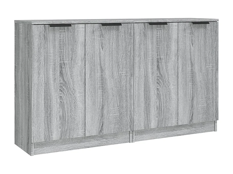 Credenza buffet cassettiera mobile contenitore organizer cucina soggiorno soggiorni set da 2 sonoma 60 x 30 x 70 cm pannelli in derivati ​​grigio 02_0036953