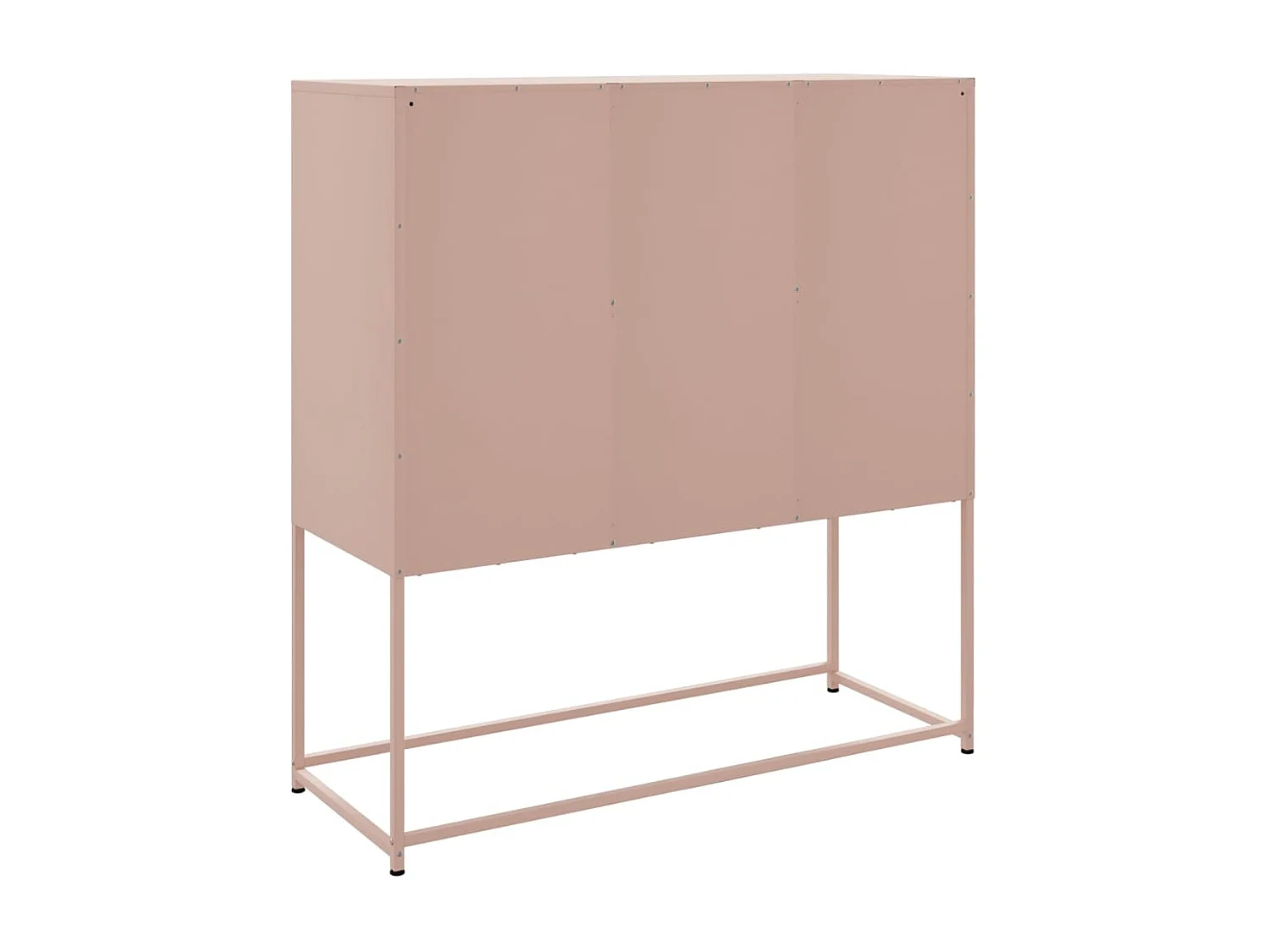 Aparador cômoda armário unidade de armazenamento organizador cozinha sala sala alto 100,5 x 39 x 107 cm aço Rosa 02_0035153