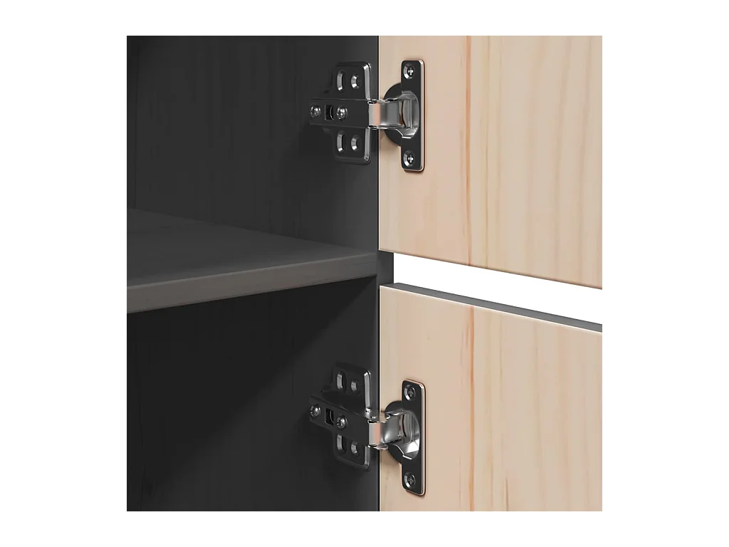 Aparador cómoda cómoda armario mueble organizador cocina salón salón alto 34 x 40 x 108,5 cm madera maciza de pino gris 02_0034224