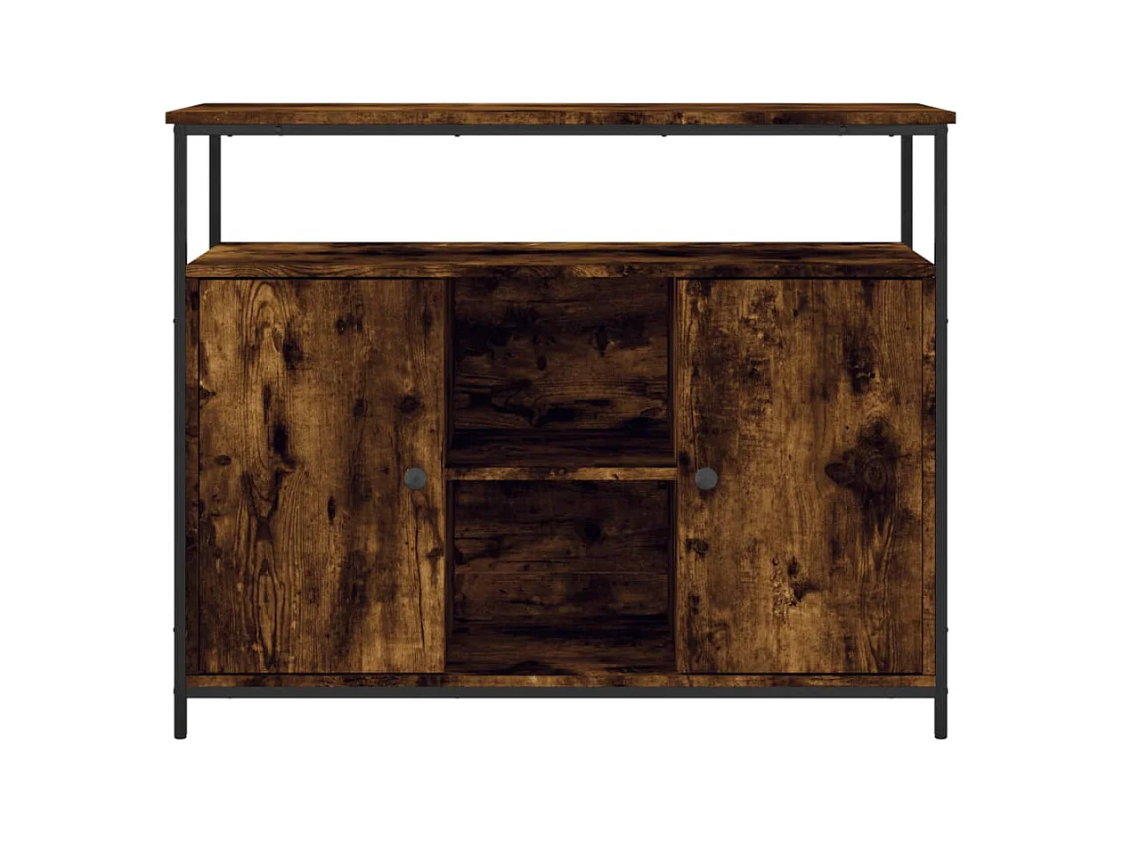 bahut commode armoire bois marron 100 x 35 x 80 cm 02_0030834