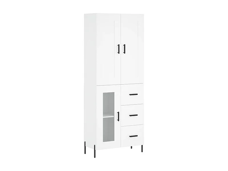 bahut commode armoire bois blanche 69.5 x 34 x 180 cm 02_0032726