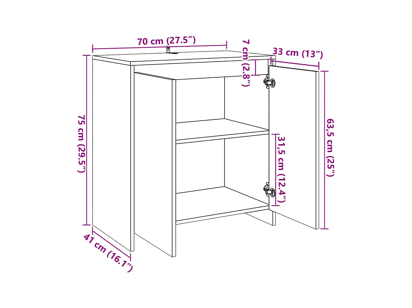 bahut commode armoire bois marron 70 x 41 x 75 cm 02_0036610