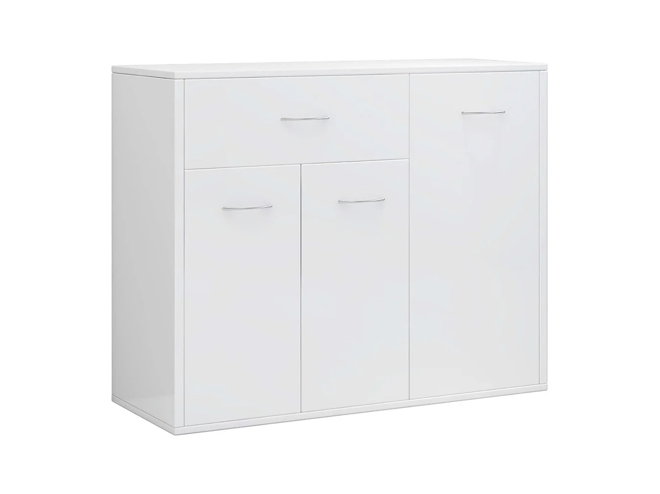 Credenza buffet cassettiera mobile contenitore organizer cucina soggiorno lucido 88 x 30 x 70 cm derivati ​​del legno bianco 02_0030777