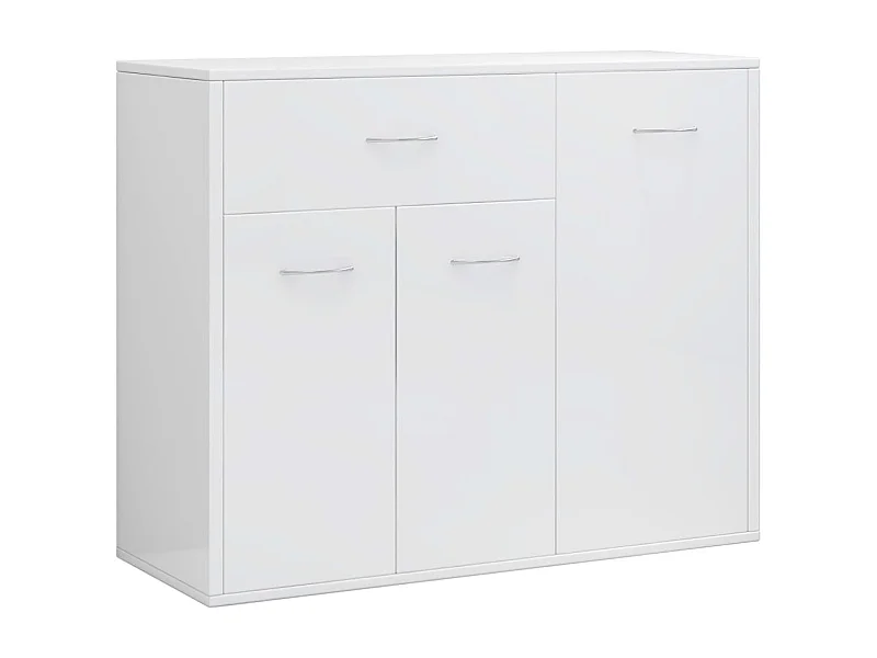 Credenza buffet cassettiera mobile contenitore organizer cucina soggiorno lucido 88 x 30 x 70 cm derivati ​​del legno bianco 02_0030777