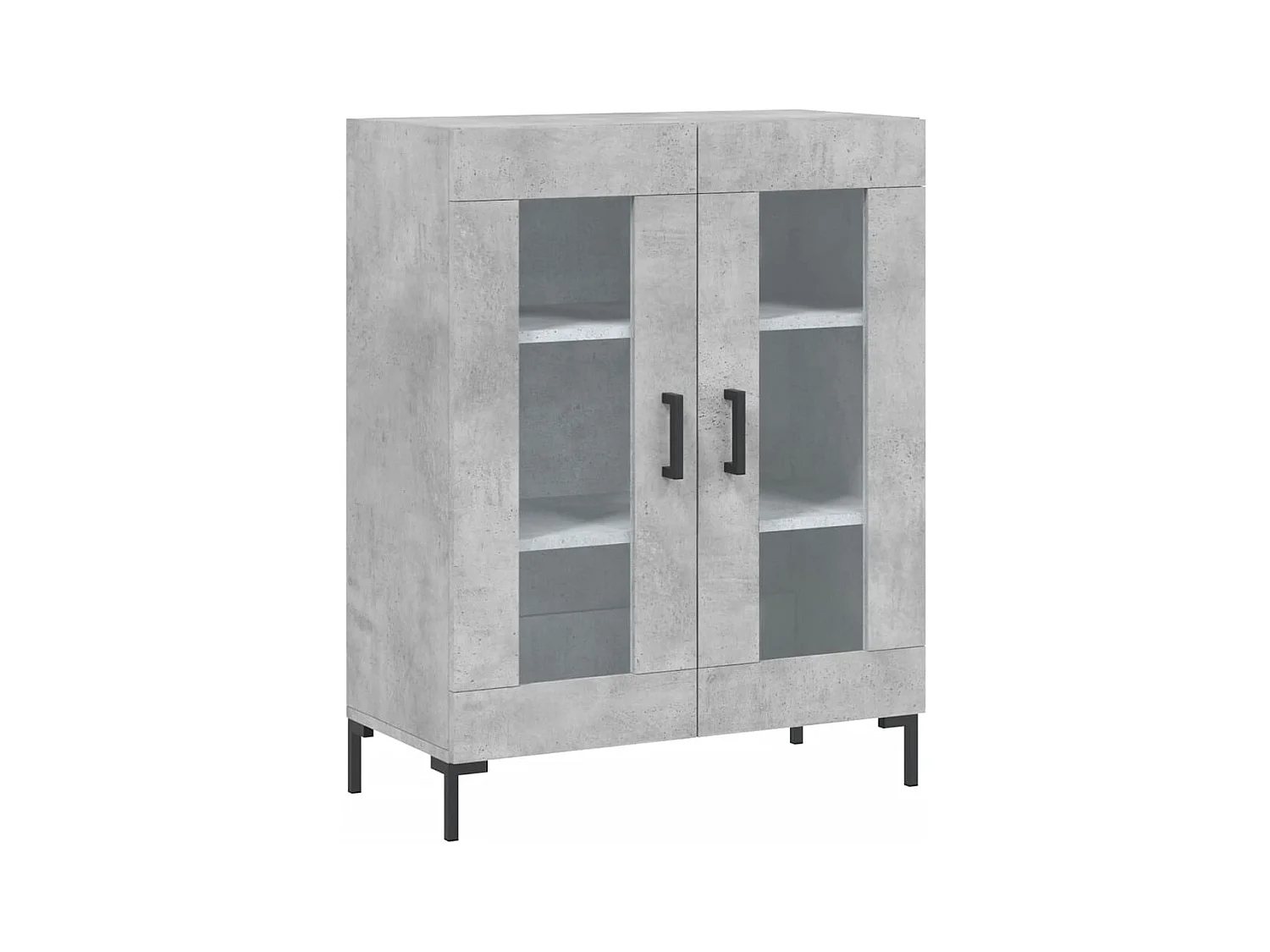 Credenza cassettiera cassettiera mobile contenitore organizer cucina soggiorno soggiorno alto 69,5 x 34 x 180 cm derivati ​​del legno grigio 02_0034525