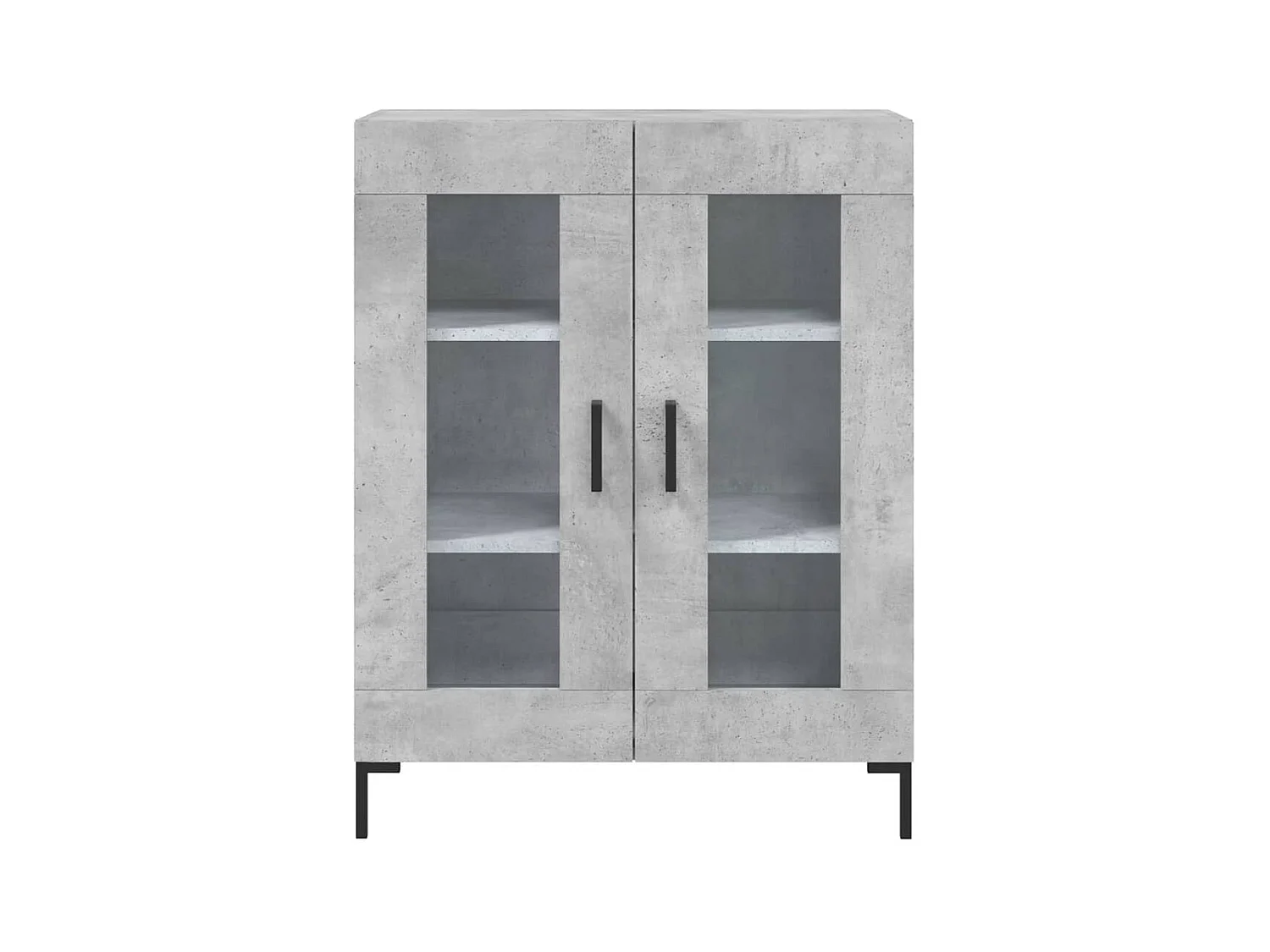 Credenza cassettiera cassettiera mobile contenitore organizer cucina soggiorno soggiorno alto 69,5 x 34 x 180 cm derivati ​​del legno grigio 02_0034525